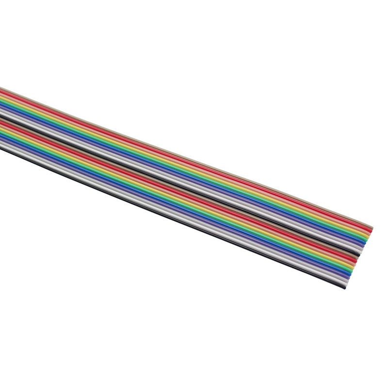 Raogoodcx 16ft/5m 20 Wire Rainbow Color Flat Ribbon IDC Wire Cable - Image 3
